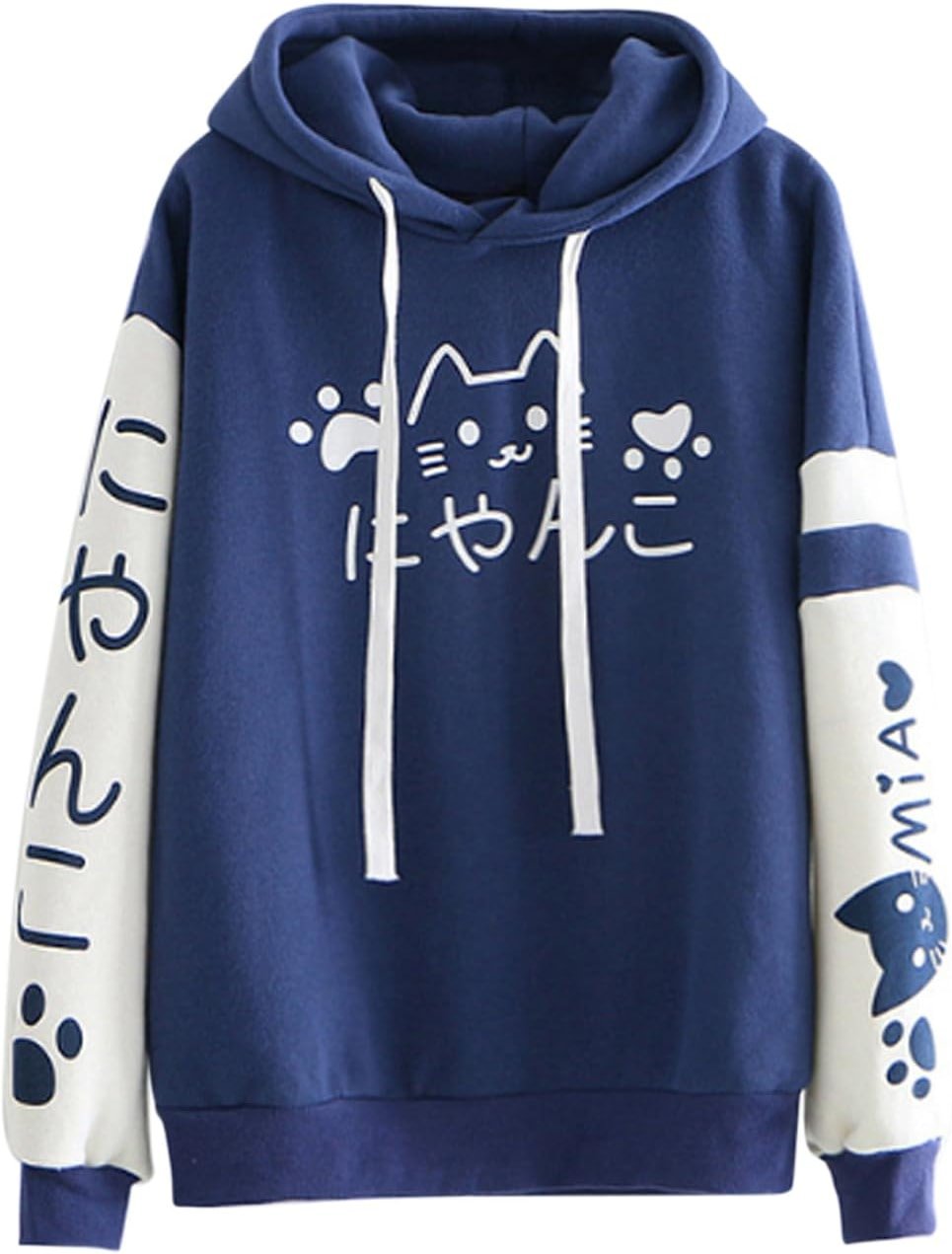 CRB Fashion Womens Kawaii Teens For Teenagers Cartoon Cotton Fleece Hoodie Top Shirt Sweatshirt - Product Image
