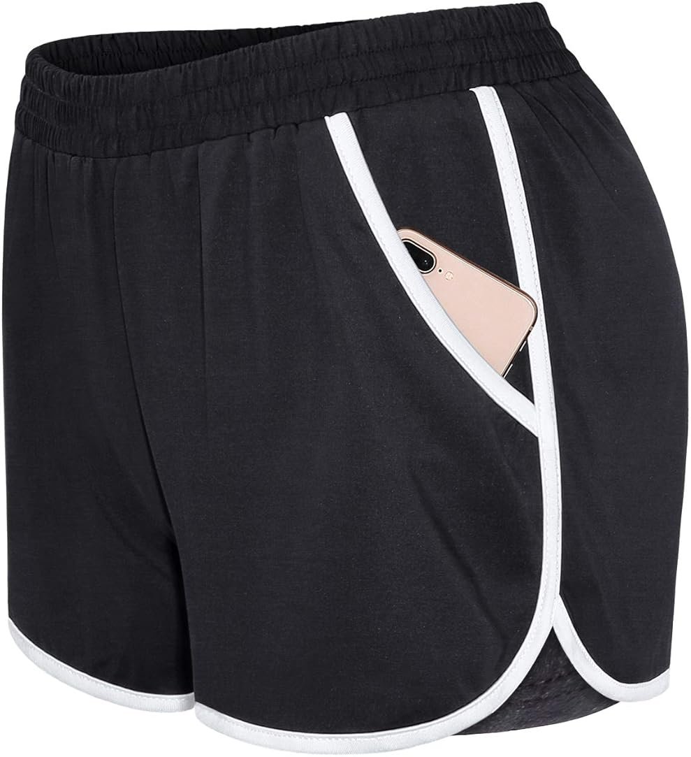 Blevonh Womens 2 in1 Running Athletic Workout Yoga Shorts with Pockets S-XXXL - Product Image