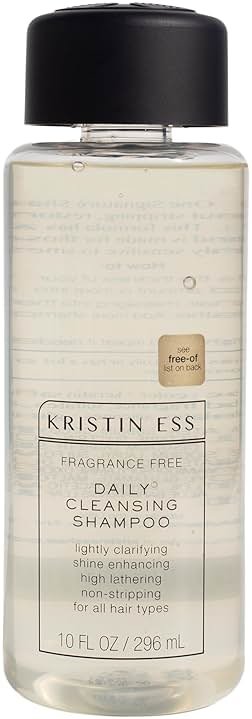 Kristin Ess Hair Fragrance Free Daily Cleansing Shampoo, Lightly Clarifying, Shine Enhancing, Vegan, Paraben, Sulfate, Phthalate and Silicone Free, Gluten Free, 10 fl. oz. - Pack of 1 - Product Image