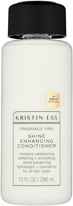 Kristin Ess Hair Fragrance Free Shine Enhancing Conditioner for Moisture, Hydration + Shine, Vegan, Paraben, Sulfate, Phthalate and Silicone Free, Gluten Free, 10 fl. oz. - Product Image