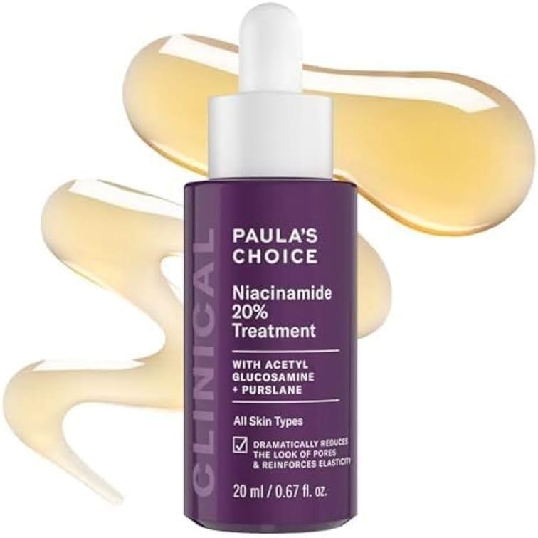 Paula's Choice CLINICAL 20% Niacinamide Vitamin B3 Concentrated Face Serum, Anti-Aging Serum for Face, Treatment for Discoloration & Minimizing Large Pores, Fragrance-Free, 0.67oz - Product Image