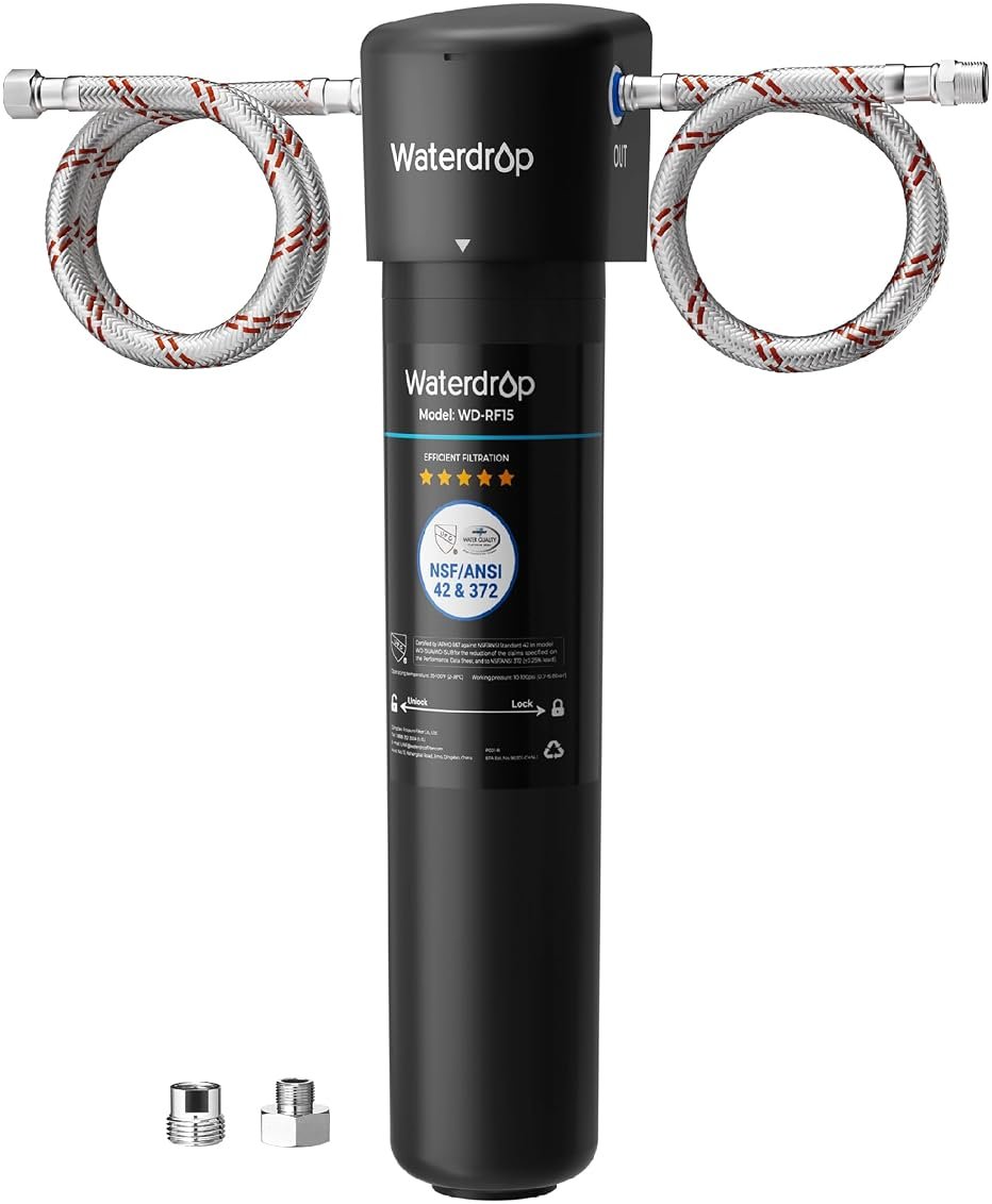 Waterdrop 15UA Under Sink Water Filter System, 19000 Gallons, Reduces Lead, Chlorine, Bad Taste & Odor, Under Counter Water Filter Connects Directly to Your Faucet, NSF/ANSI 42 Certified, 2 Years - Product Image