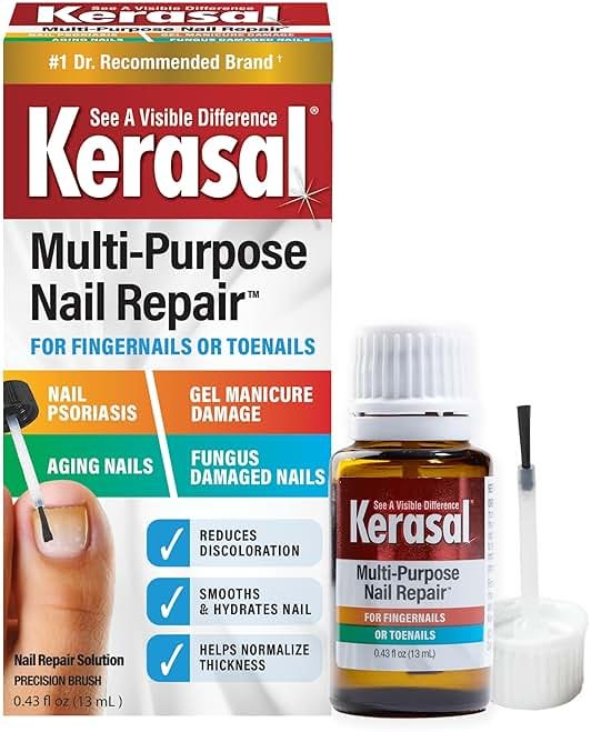 Kerasal Multi-Purpose Nail Repair, Nail Solution for Discolored and Damaged Nails, 0.43 fl oz - Product Image
