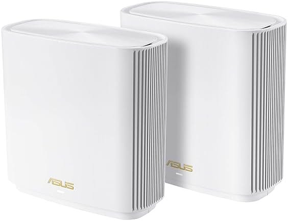 ASUS ZenWiFi AX6600 Tri-Band Mesh WiFi 6 System (XT8 2PK) - Whole Home Coverage up to 5500 sq.ft & 6+ Rooms, AiMesh, Included Lifetime Internet Security, Easy Setup, 3 SSID, Parental Control, White - Product Image