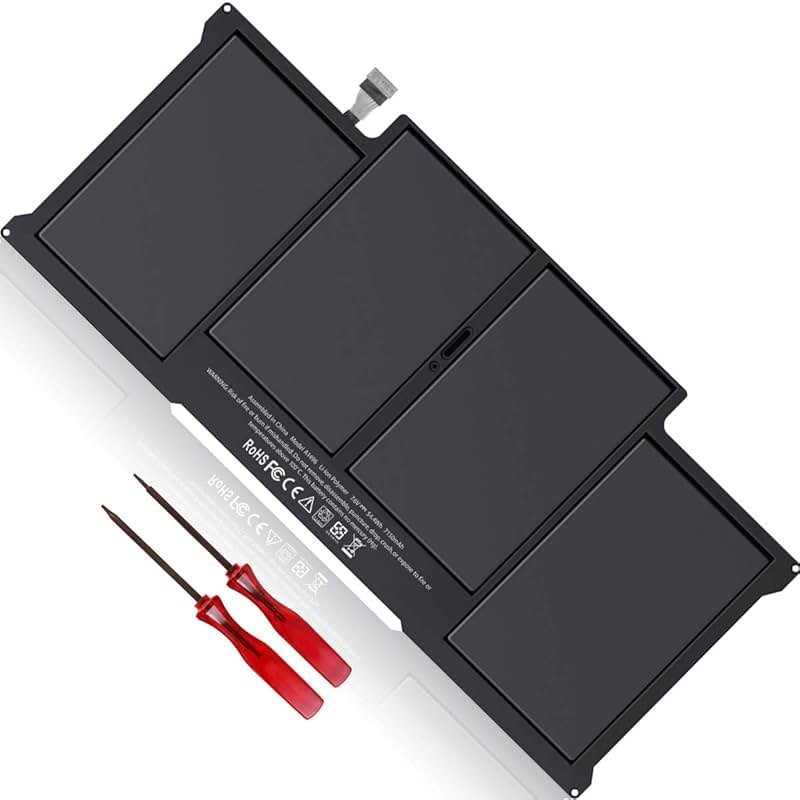 A1377 A1405 A1496 Laptop Battery Compatible with MacBook Air 13 inch A1466 (Early 2015, Early 2014, Mid 2013, Mid 2012, Mid 2011, 2017) A1369 (Mid 2011, Late 2010) MJVE2LL/A MJVG2LL/A MC504 54.4Wh - Product Image