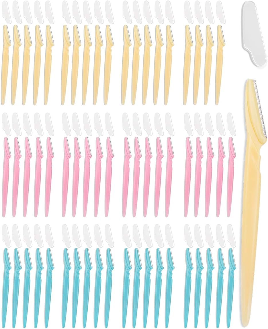 MoHern Dermaplane Razor, 60 Pcs Face Razors for Women and Men, Multipurpose Eyebrow Razor, Dermaplaning Tool for Face by MoHern, Multi-Color (60 Pcs) - Product Image