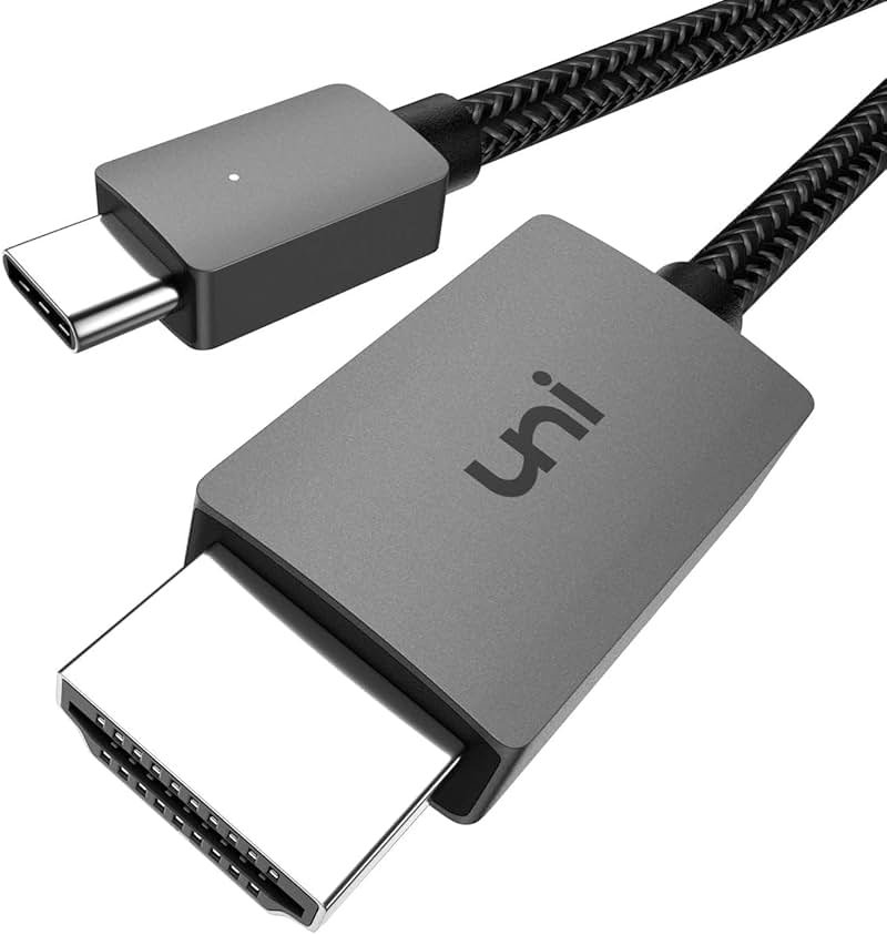 uni USB C to HDMI Cable, [4K, High-Speed] USB Type C to HDMI Cable for Home Office, [Thunderbolt 3/4 Compatible] with Chromebook, MacBook Pro/Air 2023, iPad Pro, iMac, XPS 17, S23-6FT - Product Image
