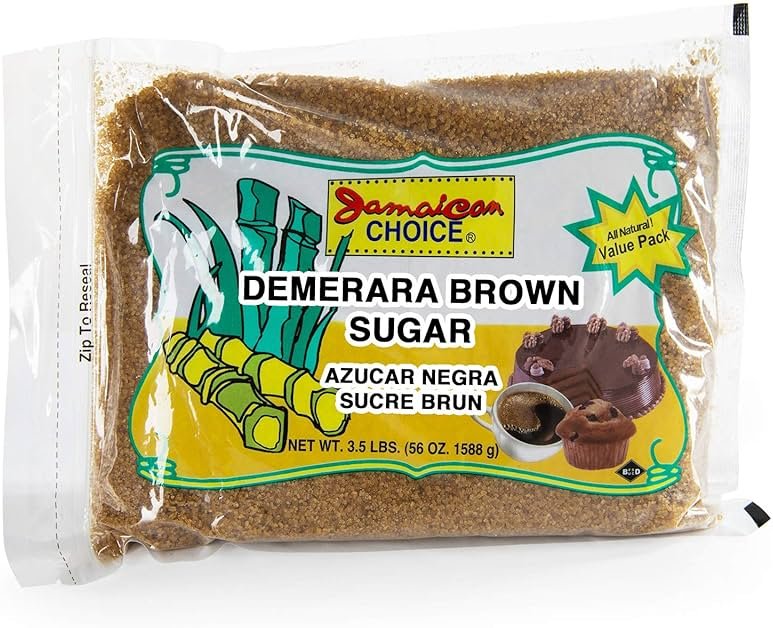 Demerara Brown Sugar - Made From Pure Sugar Cane, Product of Mauritius, Kosher | 56 Oz - By Jamaican Choice - Product Image