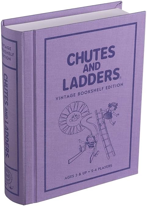 WS Game Company Chutes and Ladders Vintage Bookshelf Edition, Decorative Library Case with Slipcover, Nostalgic 1979 Design, Family Board Games for Collectors & Kids Ages 3+ - Product Image