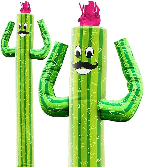 LookOurWay Air Dancers Inflatable Tube Man Attachment - 10 Feet Tall Wacky Waving Inflatable Dancing Tube Guy for Business Promotion - Blower Not Included - Character Themed - Cactus - Product Image