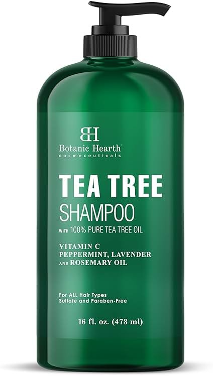 Botanic Hearth Tea Tree Shampoo, Vitamin C, Peppermint, Lavender and Rosemary Oil, Fights Dandruff and Dry Scalp, 16 fl oz - Product Image
