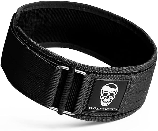 Gymreapers Quick Locking Weight Lifting Belt for Men Gym Belt for Powerlifting Deadlift Belt with 4 Inch Neoprene Metal Buckle Back Support Weightlifting Belt Women - Product Image