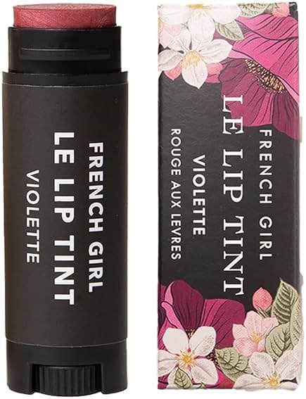 French Girl Le Lip Tint - Moisturizing & Hydrating Lip Balm for Sheer, Buildable Coverage & Shine, Clean Formula, Organic Ingredients, Vegan & Cruelty-Free - Violette - Product Image