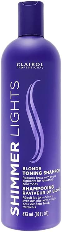 Clairol Professional Shimmer Lights Purple Shampoo| Neutralizes Brass & Yellow Tones | For Blonde, Silver, Gray & Highlighted Hair - Product Image