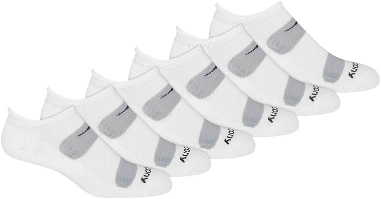 Saucony Men's Rundry Mesh Ventilating Comfort Fit Performance Tab Socks Available in M-xl (6, 12 Pairs) - Product Image