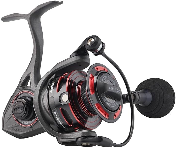 Penn Clash II Spinning Reel - Lightweight Saltwater Shore and Kayak Fishing Reel for Lure Fishing - Sea Fishing Reel for Bass, Pollack, Cod, Wrasse - Product Image
