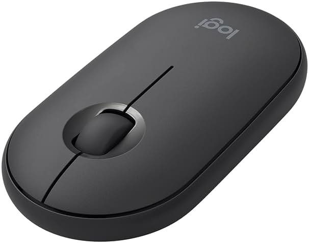 Logitech Pebble Wireless Mouse with Bluetooth or 2.4 GHz Receiver - Graphite - Product Image