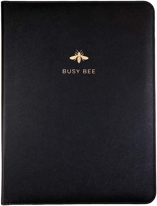 Deluxe Organizer Padded Padfolio, Portfolio Business Document Case with Ruled Letter-Size Perforated Writing Pad - Product Image
