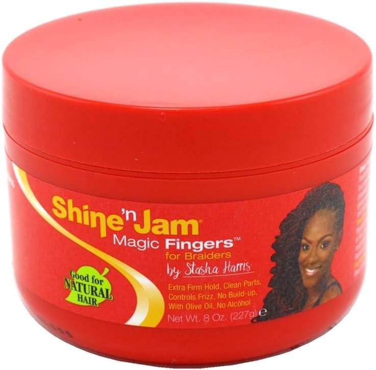 Shine N Jam Magic Fingers For Braiders Extra Firm Hold 8 Ounce (Pack of 3) - Product Image