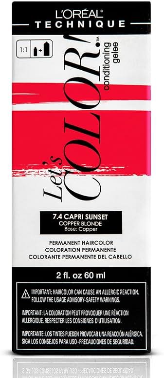 L'Oréal Technique Let's Color! Conditioning Gelee Permanent Hair Color - High Impact Multi-Dimensional Liquid Haircolor, Conditioning Formula, Smooth Application - Product Image