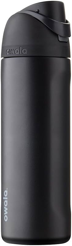 Owala FreeSip Insulated Stainless Steel Water Bottle with Straw, BPA-Free Sports Water Bottle, Great for Travel, 24 Oz, Very, Very Dark - Product Image
