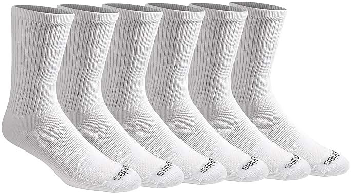 Dickies Men's Dri-Tech Essential Moisture Control Crew Socks, Available in M-XXL (6, 12 Pairs) - Product Image