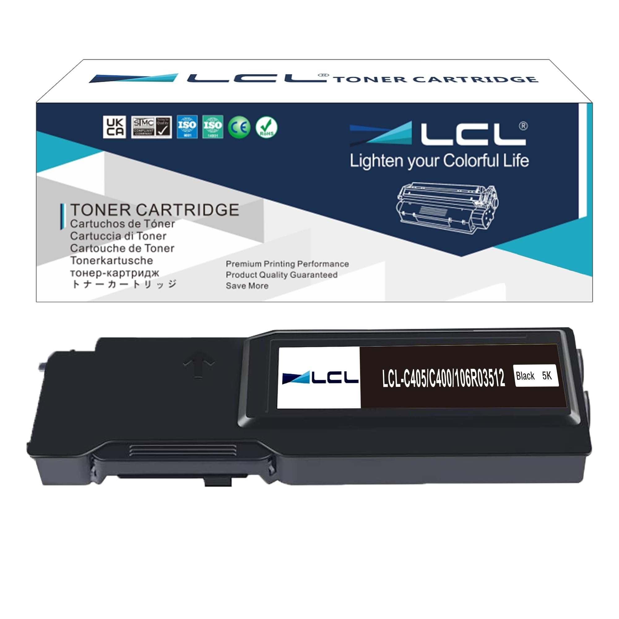 LCL Remanufactured VersaLink C400 C405 Black Toner Cartridge 106R03512 High-Yield 5000 Pages Replacement for Xerox Versalink C400 C405 C400N C400DN C405N C405DN Printer (1-Pack) - Product Image