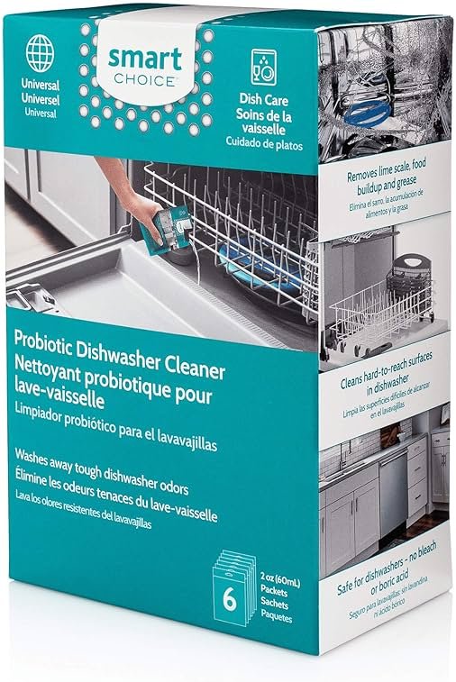 Smart Choice 10SCPROD02 Probiotic Dishwasher Cleaner, 6 Treatments - Product Image