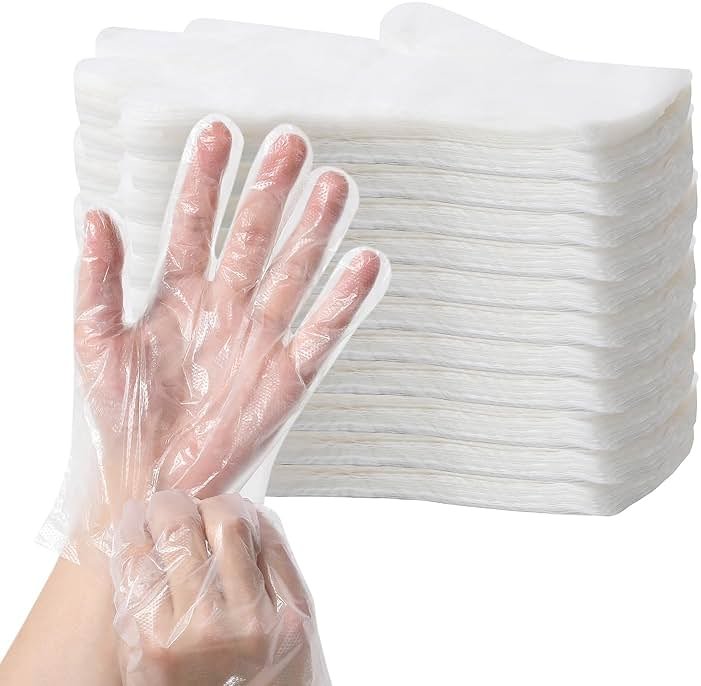 HLIN 1500 Pcs Plastic Gloves Disposable - Food Prep Gloves Disposable Transparent for Food Service, Cleaning, One Size Fits Most - Product Image