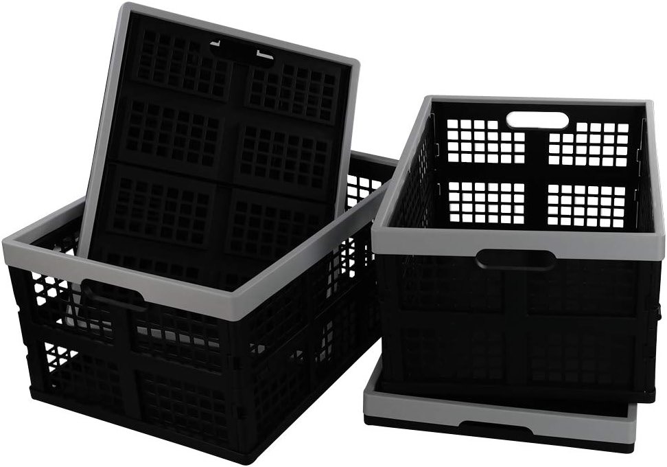 Doryh 34-Liter Collapsible Storage Crates/Stackable Storage Container Basket, Set of 4 - Product Image