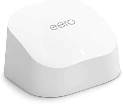 Amazon eero 6 mesh wifi router - Supports internet plans up to 900 Mbps, Coverage up to 1,500 sq. ft., Connect 75+ devices, 1-pack - Product Image