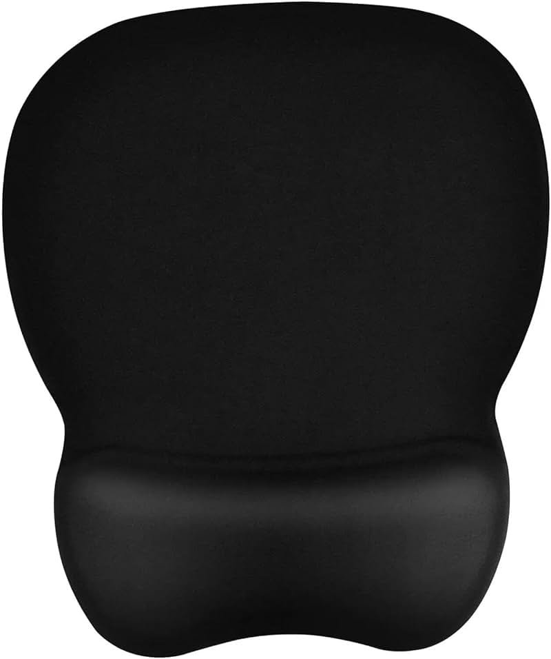 EooCoo Ergonomic Mouse Pad with Wrist Support, Mousepad with Memory Foam Wrist Rest and Non-Slip Base for Computer, Cafe, Home & Office, 9.64 x 8.26 in Office Desk Accessories - Product Image