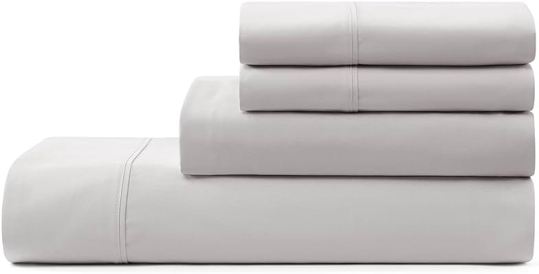 UGG Hedi Queen Sheet Set 4-Piece Luxury Cooling Sheets Deep Pockets Premium Bedding with 2 Pillow Shams Hypoallergenic Machine Washable Soft Lightweight Bed Set for Bedroom, Queen, Stone Grey - Product Image