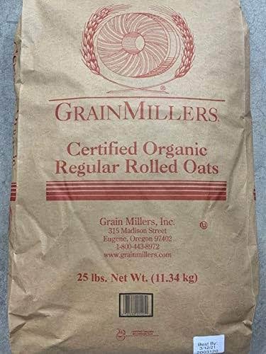 Organic Regular Rolled Oats Non-GMO (25 lb) by Grain Millers - Product Image