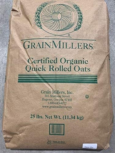 Organic Quick Rolled Oats Non-GMO (25 lb) by Grain Millers - Product Image