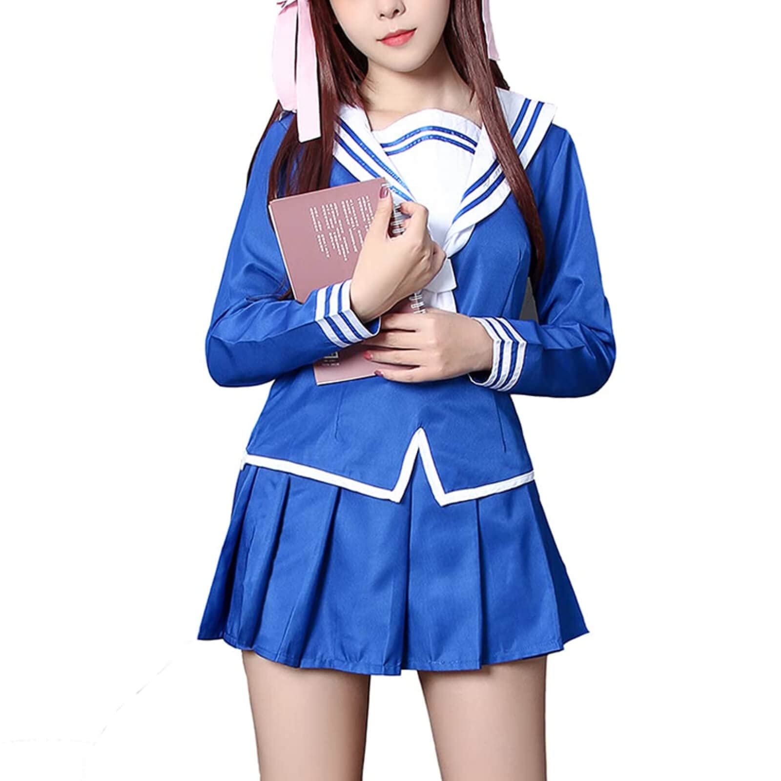 Nuoqi Tohru Honda Cosplay Costume Fruits Basket Tohru Cosplay Uniform Outfit - Product Image