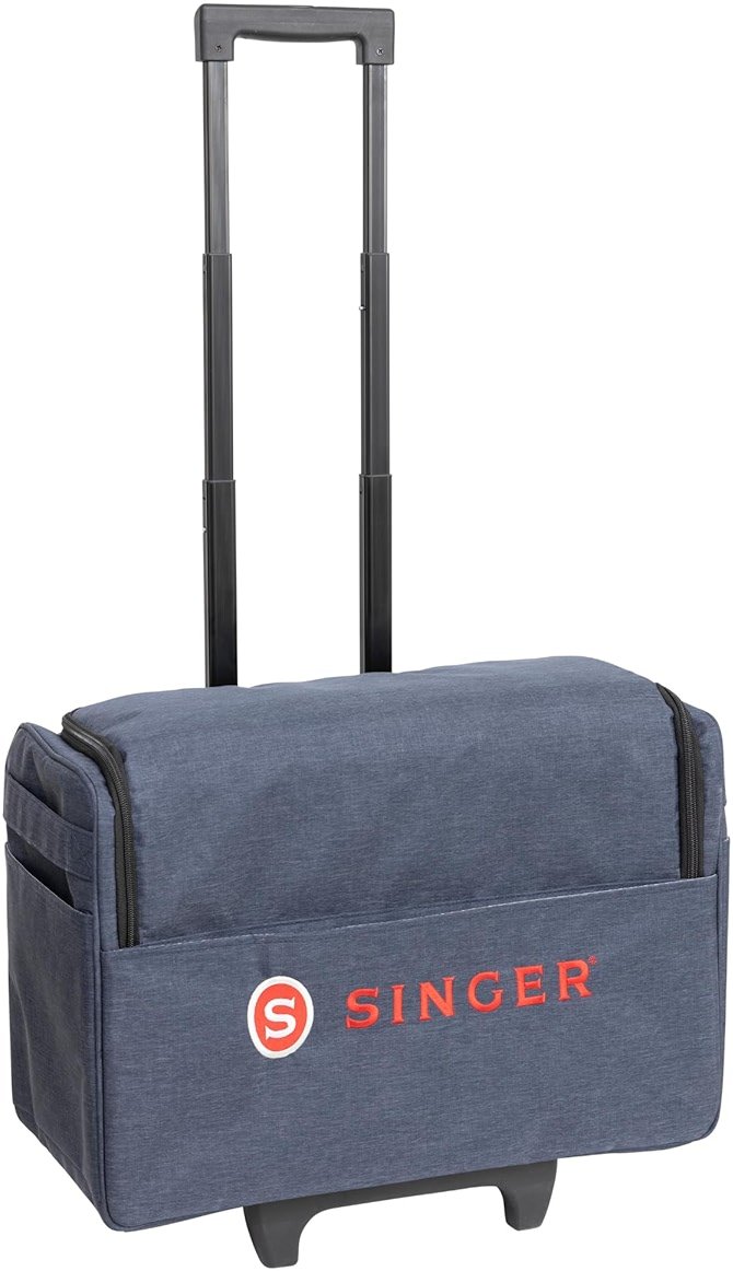 SINGER® Universal Sewing Machine Carrying Case with Wheels, 20.5" | Durable, Padded Roller Bag with Retractable Handle & Wheels | Perfect for Travel & Storage - Product Image