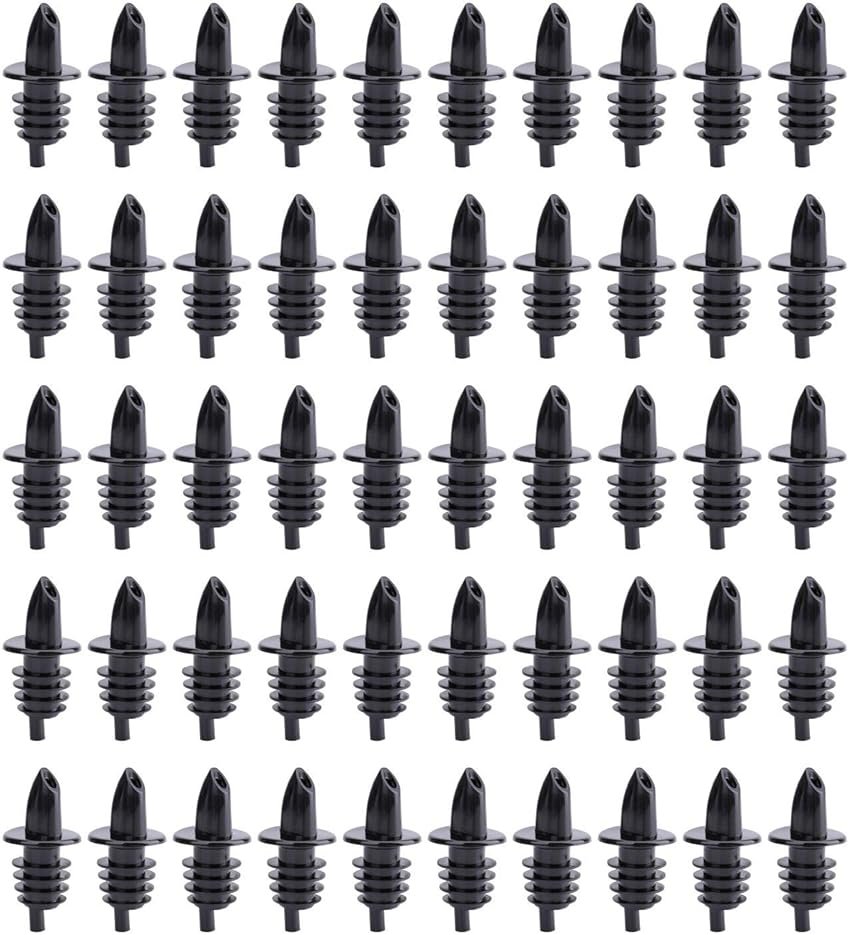 Hedume 50 Pack Bottle Pourers, Free Flow Pourers, Liquor Bottle Pourer Perfect for Pubs, Clubs, Restaurants, Bars, Coffee Shops and Diners - Product Image