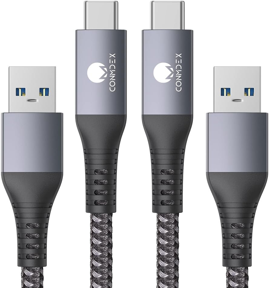 CONMDEX Android Auto USB Cable [Upgrade, 3ft, 2-Pack] 10Gbps USB 3.1 Gen 2 Data Transfer, 3A Fast Charging USB A to Type C Cord, Reliable CarPlay Cable for iPhone 17/16 Pro Max, Galaxy S25/S24 Ultra - Product Image