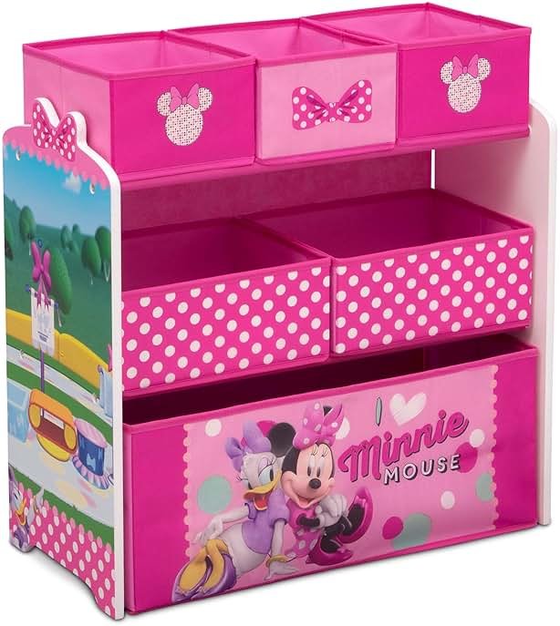 Delta Children Disney Minnie Mouse 6 Bin Design and Store Toy Organizer - Product Image