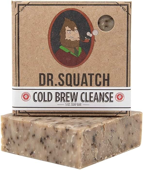 Dr. Squatch Cold Brew Cleanse Coffee Soap Bar – Blend of Shea Butter, Salt, Kaoilin Clay, and Some Top Notch Coffee Beans – Organic Handmade in USA - Product Image