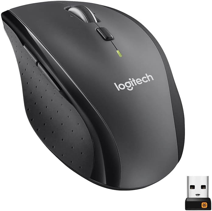 Logitech M705 Marathon Wireless Mouse, Gaming Mouse Wireless, 2.4 GHz USB-A Receiver, 5-Programmable Buttons, 3-Year Battery, PC, Mac, Laptop, Chromebook - Black - Product Image