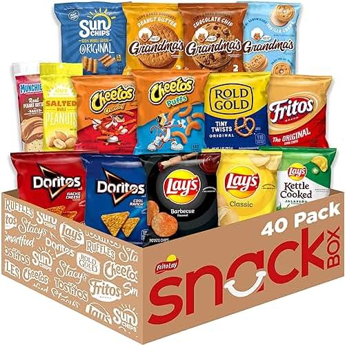 Frito-Lay Ultimate Classic Snacks Package, Variety Assortment of Chips, Cookies, Crackers, & Nuts, 0.56 ounces, (Pack of 40) (Packaging May Vary) - Product Image
