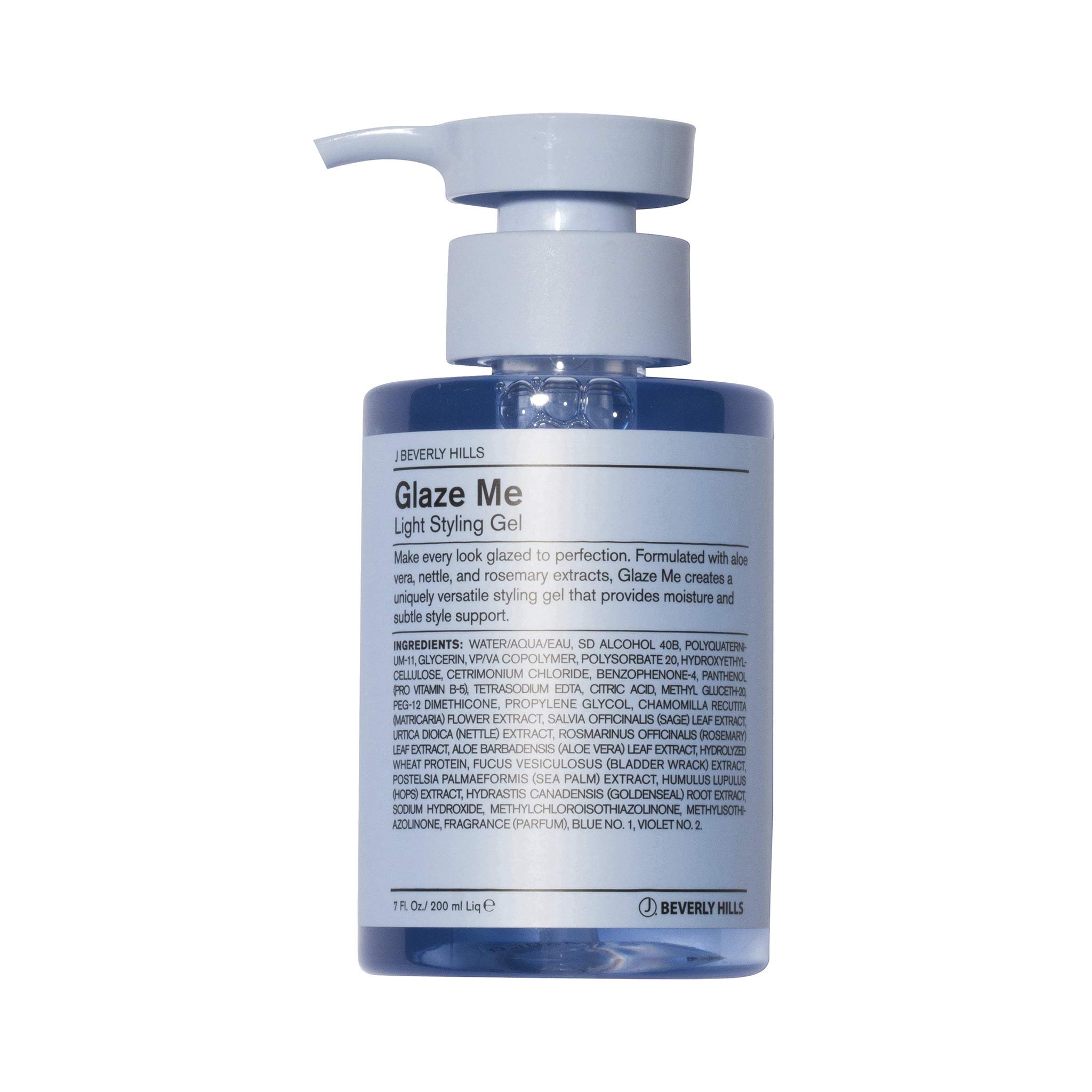 J Beverly Hills Blue Glaze Me Light Styling Hair Gel with Aloe Vera for Moisture, Light Hold, 7 Oz - Product Image