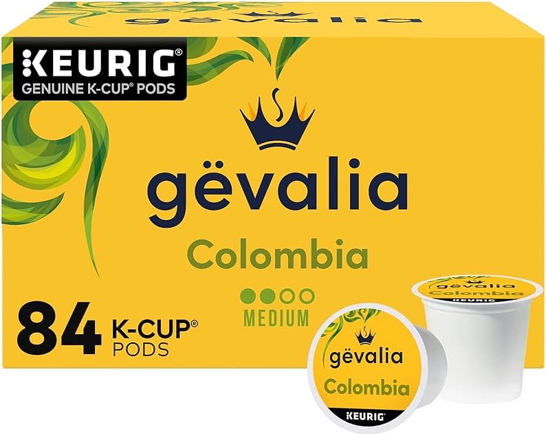 Gevalia Colombia K-Cup Coffee Pods, for a Keto and Low Carb Lifestyle, 84 ct Box - Product Image