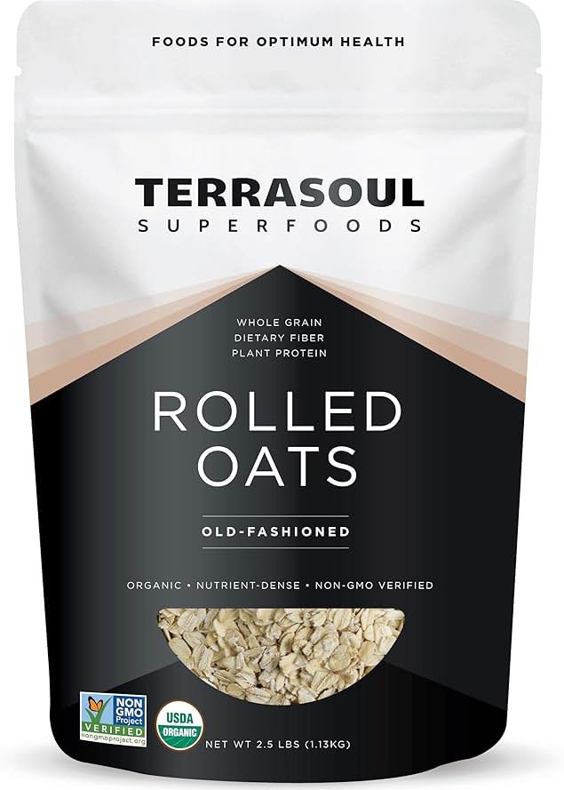 Terrasoul Superfoods Organic Rolled Oats, 2.5 lbs - Gluten-Free | Old-Fashioned | Whole Grain… - Product Image