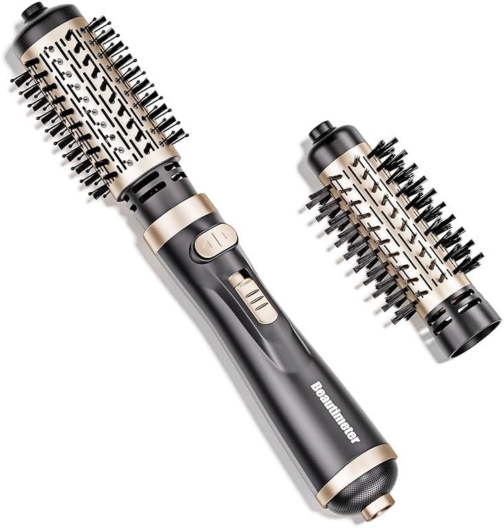 Beautimeter Hair Dryer Brush 3-in-1 Hair Styler, Rotating Blow Dryer Brush with 2-Inch and 1.5-Inch Brushes - Product Image