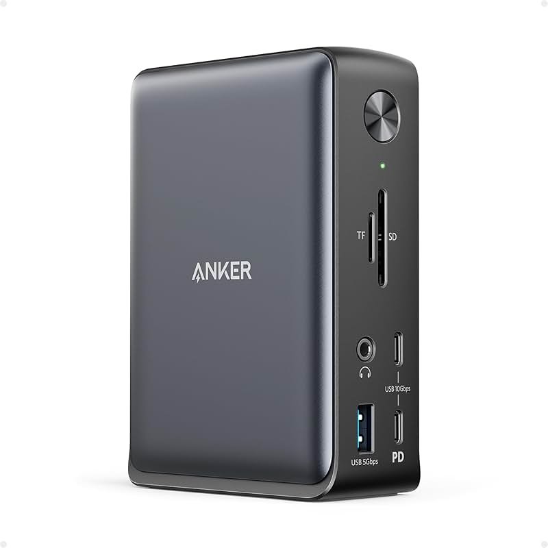 Anker Laptop Docking Station, 13-in-1 USB-C Docking Station, Triple Display with 2xHDMI and 1xDP, 10 Gbps USB-C and 5 Gbps USB-A Data, Ethernet, Audio, SD, 85W Charging for Dell, HP, Lenovo and More - Product Image