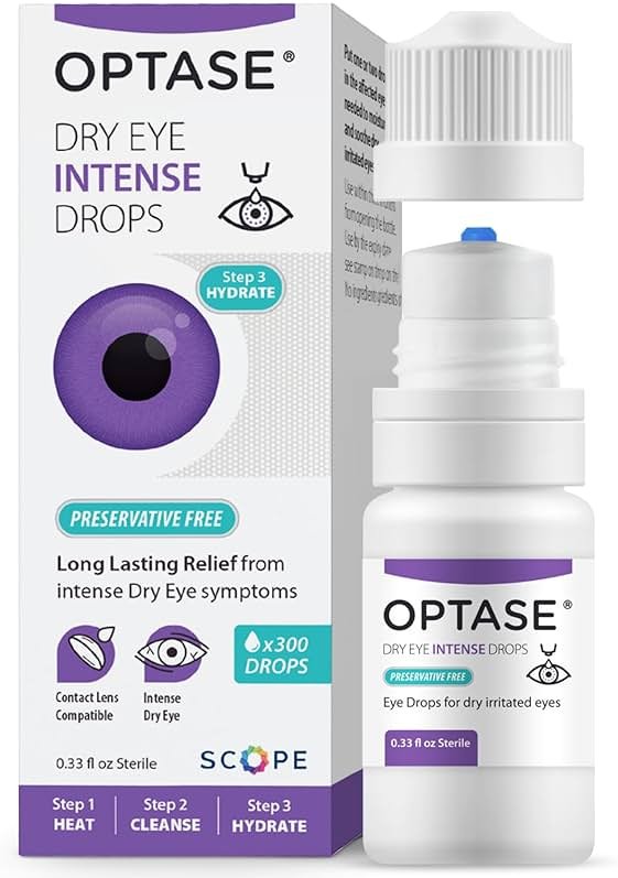 OPTASE Dry Eye Intense Drops - Preservative Free Eye Drops - Multidose Bottle - Step 3 Hydrate - .33 fl oz, 300 Doses - Product Image