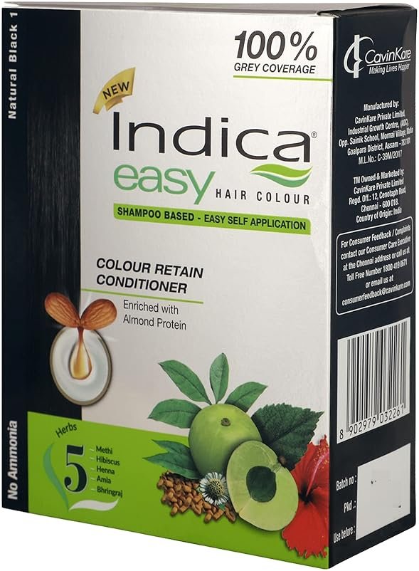 Indica Easy Shampoo Based Hair Colour Black | Pack of 3 - Product Image